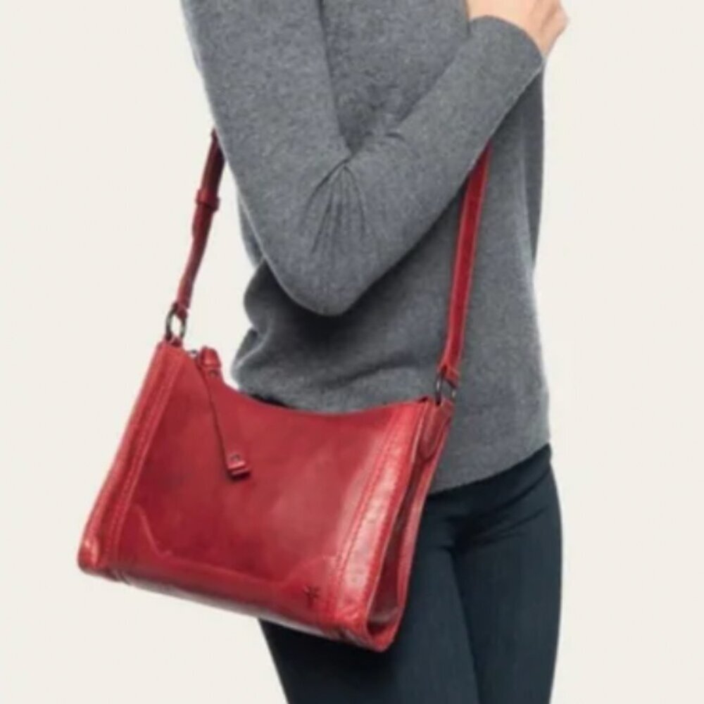 Frye Red Leather Crossbody Bag